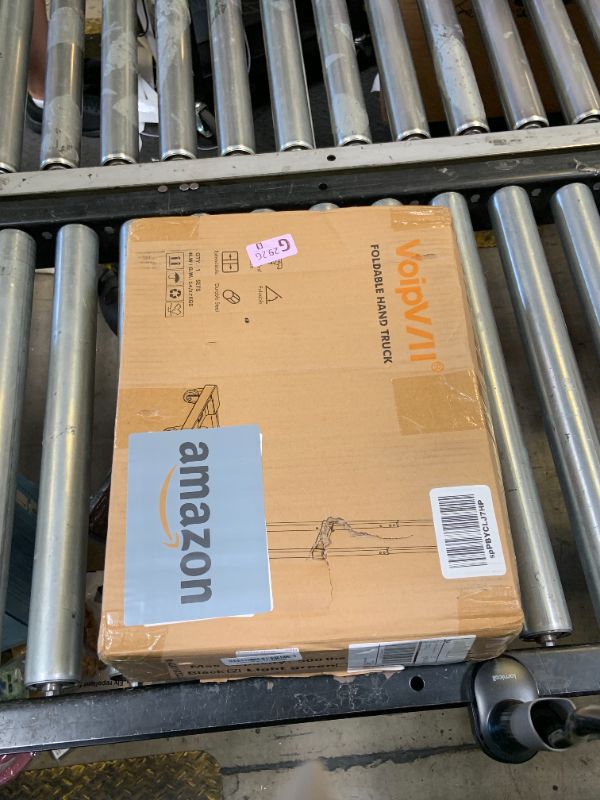 Photo 1 of Voipvvii Folding Hand Truck 600lbs, Portable Heavy Duty Dolly Cart, 6 Wheels Collapsible Luggage Cart with 2 Elastic Ropes - Compact Trolley Cart for Easy Moving - Ideal Hand Cart for Travel and More