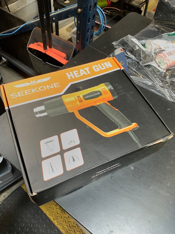 Photo 1 of SEEKONE Heat Gun 1800W Heavy Duty Fast Heat Hot Air Gun Kit with 752?&1112??400?-600?? Dual-Temperature Settings and 4 Nozzles with Overheat Protection for Crafts, Shrinking PVC, Stripping Paint
