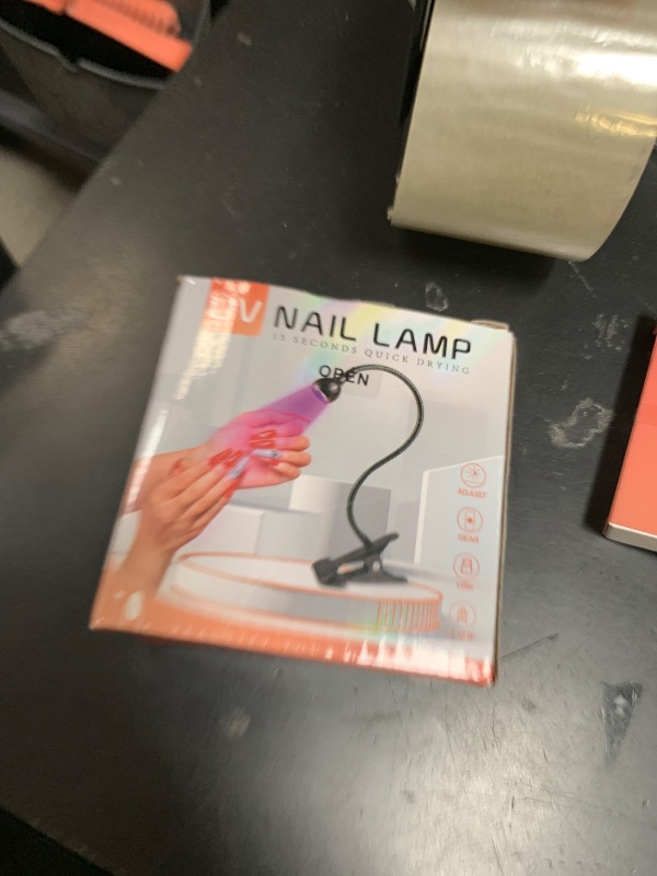 Photo 1 of AORAEM Nail Lamp LED Nail Manicure Dryer Curing Light with Black Gooseneck and Clamp for Gel Nails