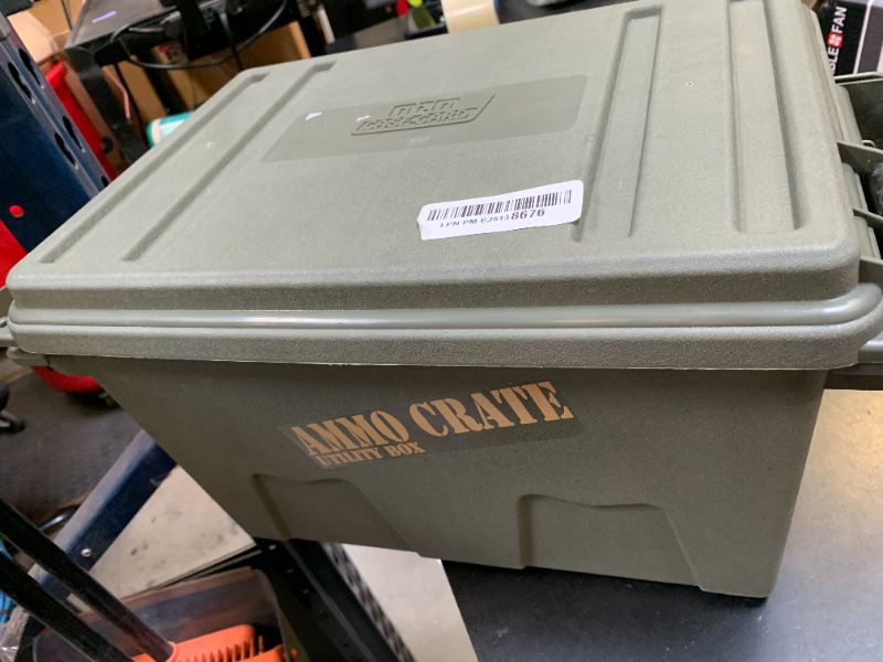 Photo 1 of MTM ACR7-18 Ammo Crate Utility Box, Ammo, survival or hunting gear storage, O-Ring seal for water resistant dry storage, Double padlock tabbed for security, Carries 65lbs of gear, Army Green