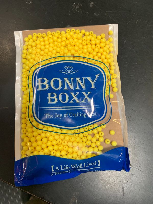 Photo 1 of 1000PCs 6MM Smooth Yellow Acrylic Round Beads, Round Acrylic Balls Gumball Beads, Bubblegum Beads Chunky Beads, Plastic Resin Beads for Necklace and Bracelet Making, Crafting Supplies