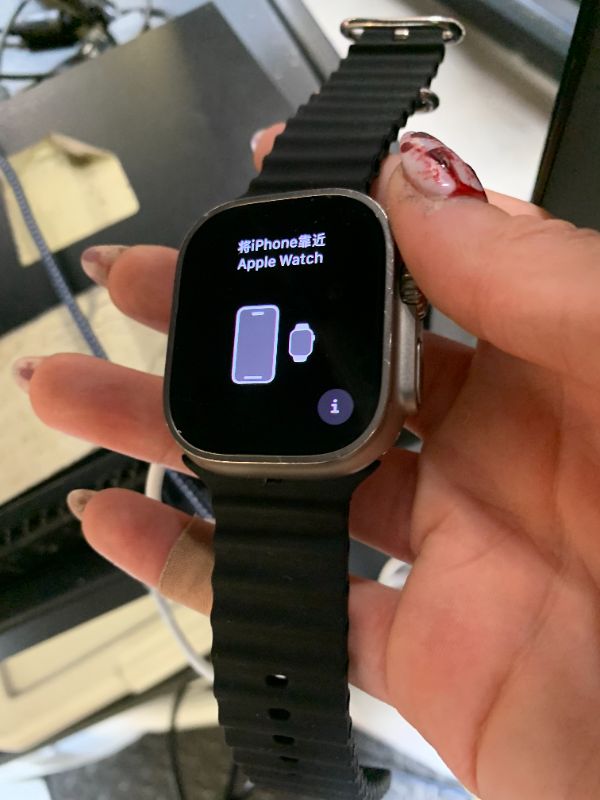 Photo 1 of SOLD FOR PARTS*** CUSTOMER LOCKED*** 
Apple Watch Ultra [GPS + Cellular 49mm] Titanium Case with Midnight Ocean Band, One Size (Renewed Premium)