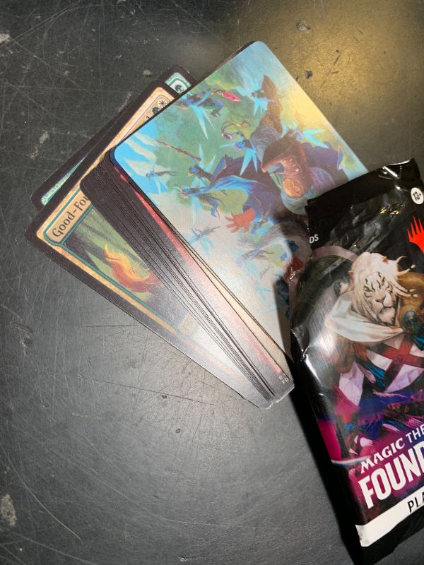 Photo 1 of ONE PACK OPENED *** Magic: The Gathering Foundations Play Packages Multipack (English Version)