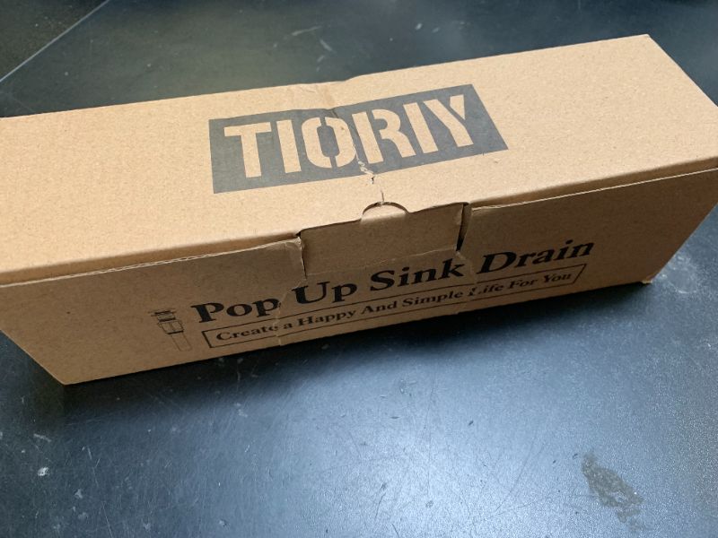 Photo 1 of TIORIY Pop Up Bathroom Sink Drain - Bathroom Sink Stopper with Overflow for Faucet Vessel, Push Type Bathroom Sink Vanity Assembly with Strainer, Brushed Nickel