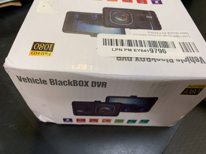Photo 1 of 3-inch 1080P HD car Driving Recorder with 24-Hour Recording, 170° Wide Angle, Night Vision, Video Motion Detection