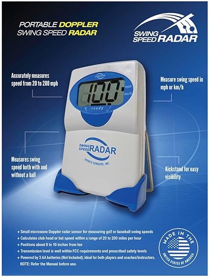 Photo 1 of Golf Training Tool - Accurate Club Speed Measurement 20-200 MPH - Portable Doppler Radar for Distance & Consistency Training - US Made
