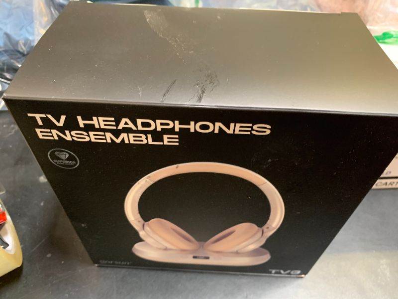 Photo 1 of Wireless Headphones for TV, 2.4GHz TV Headphones Wireless for Seniors with Transmitter Charging Base, Support Optical,AUX,RCA and USB, High Volume No Audio Delay, Plug and Play, 65hr Playtime