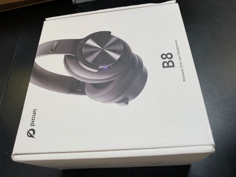 Photo 1 of Picun B8 Bluetooth Headphones, 120H Playtime Headphone Wireless Bluetooth with 3 EQ Modes, Low Latency, Hands-Free Calls, Over Ear Headphones for Travel Home Office Cellphone PC Black