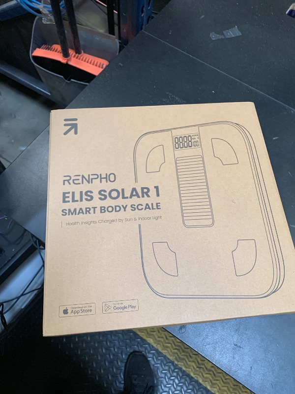 Photo 1 of RENPHO Smart Scale with Endless Power, Solar-Powered Scale for Body Weight, No Batteries Needed, Digital Bluetooth Body Fat Scale, Body Composition Monitor with Smart App, 400 lbs-Elis Solar 1