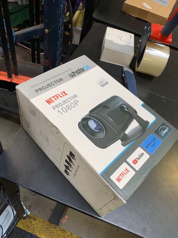Photo 1 of [ 2025 Netflix Licensed ] 4K Projector with Wifi Bluetooth, Android 13 Smart Projector w Built-in Netflix/YouTube/PrimeVideo/D+, Auto Keystone, 1080P Native Mini Portable Projector for Outdoor Movies
