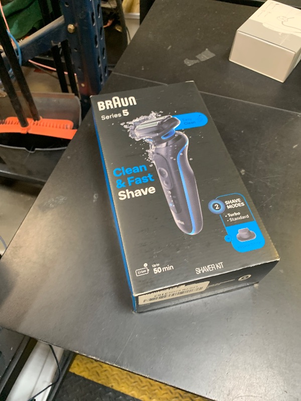 Photo 1 of Braun Electric Shaver for Men, Series 5 5118s, Waterproof, Wet & Dry Shave, Turbo Shaving Mode, Foil Shaver with Precision Trimmer, Battery Powered, 50 Minute Battery Runtime