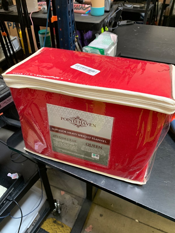 Photo 1 of Pointehaven Flannel 170 GSM Sheet Set,Queen Merlot