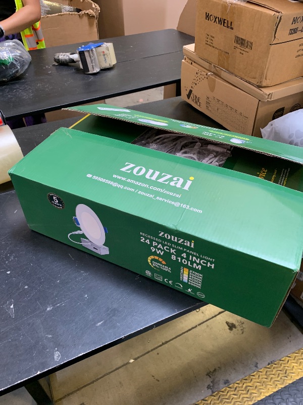 Photo 1 of zouzai 24 Pack 6 Inch Ultra-Thin LED Recessed Ceiling Light with Junction Box 5CCT Adjustable Dimmable Can-Killer Downlight - ETL and Energy Star Certified (24 Pack,5CCT, 6 Inch)