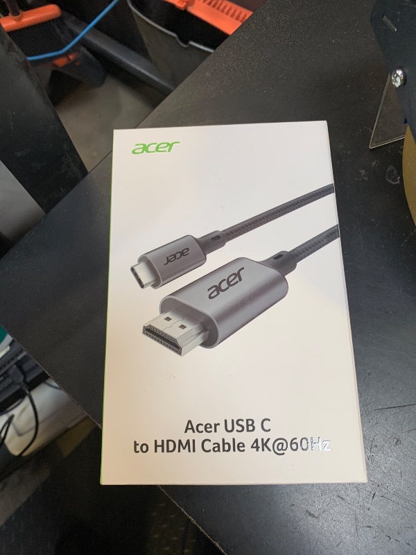 Photo 1 of Acer USB C to HDMI Cable for Home Office 6.6FT (4K@60Hz), High-Speed Type C to HDMI 2.0 Braided Cord, Thunderbolt 4/3 Compatible with MacBook, iPhone 16/15 Pro/Max, iMac, iPad Pro, Galaxy S24, Surface