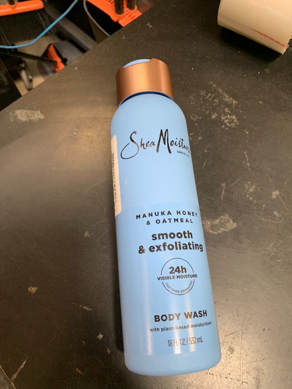 Photo 1 of SheaMoisture Manuka Honey Oatmeal Body Wash Smooth & Exfoliating Smooth and Exfoliating body wash for 24H Visible Moisture for Healthy, Glowing Skin 18 oz