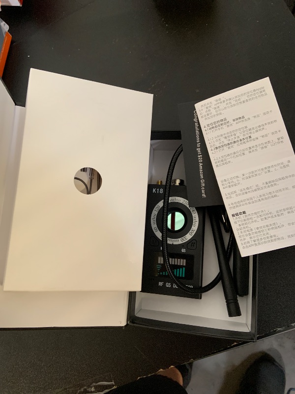 Photo 1 of Hidden Camera Detectors, Anti Spy Camera Finder, GPS Tracker Detector, Hidden Devices Detector for Airbnb, Hotels, Bathroom, Home, Office (Black)