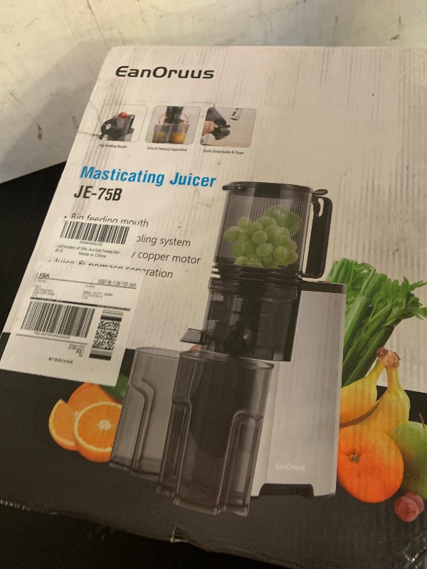 Photo 1 of Cold Press Juicer, 5.3" Wide Feed Chute Juice Extractor Machine with 400W, High Juice Yield, Slow Masticating Juicer for Whole Vegetables & Fruits, Metallic Silver