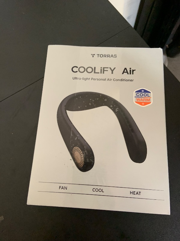 Photo 1 of TORRAS COOLiFY Air 2025 Upgraded Neck Fan Air Conditioner, Dual-Airflow Pro Cooling, Ultra Light Portable Fan Rechargeable, Personal Cooling Fan Travel Essentials, Gifts for Dad Husband Father, Black