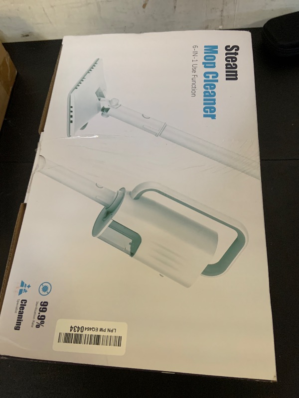 Photo 1 of Steam Cleaner, 6 in1 Rotated Steam Mop Cleaner with 2 Modes, 2 Microfiber Pads, 400ML Removable Tank, 23FT Power Cable, Detachable Steam Mops for Floor, Laminate Floor, Tiles Cleaning (White)