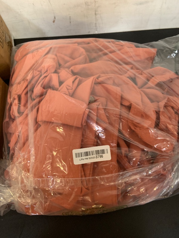 Photo 1 of Bedsure Linen Duvet Cover King - Linen Cotton Blend Bedding Set, Soft & Cozy, 3 Pieces, 1 Duvet Cover 104x90 Inches and 2 Pillowcases, Burnt Orange Color Cooling Bedding, Comforter Sold Separately
