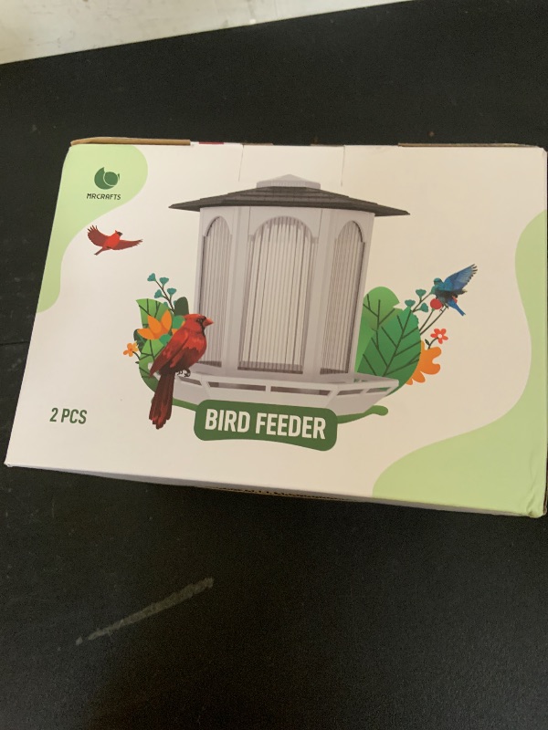 Photo 1 of 2 Pack Solar Bird Feeders for Outdoors Hanging - Attract Wild Birds & Cardinals, Elegant Minimalist Design, Garden Décor, Unique Gift