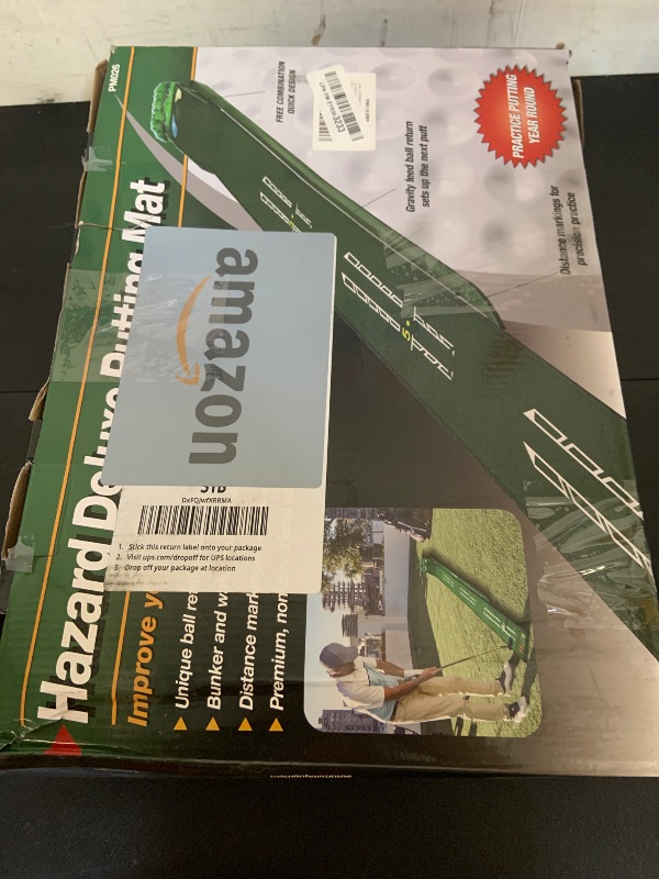 Photo 1 of Putting Green Indoor - Golf Putting Mat with Realistic Green Speed,Dual Hazard Putting Mat, Ball Return, Velvet Surface, 8ft Practice Putting mat, Indoor&Outdoor Training Aid - Perfect Golf Gift