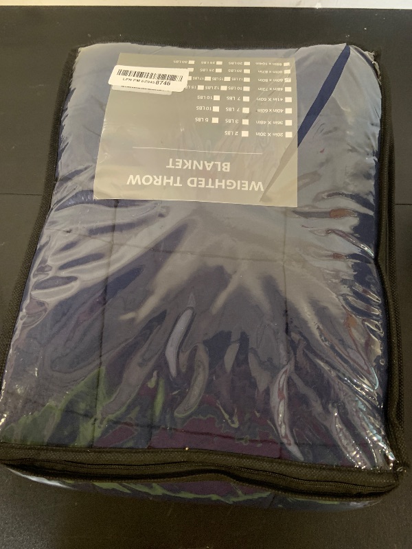 Photo 1 of yescool Weighted Blanket for Adults (20 lbs, 60” x 80”, Blue) Cooling Heavy Blanket for Sleeping Perfect for 190-210 lbs, Queen Size Breathable Blanket with Premium Glass Bead, Machine Washable