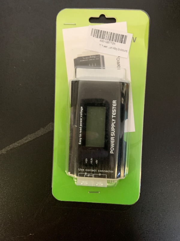 Photo 1 of Computer PC Power Supply Tester, ATX/ITX/IDE/HDD/SATA/BYI Connectors Power Supply Tester, 1.8'' LCD Screen (Aluminum Alloy Enclosure)