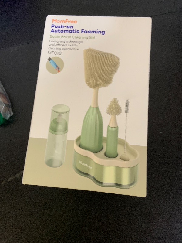 Photo 1 of Baby Bottle Brush Set, Push-Press Design Silicone Bottle Brush Can Generate Foam - Travel Cleaner Brush for Baby Bottles, Breast Pumps, Nipples, and More(with Storage Bag)