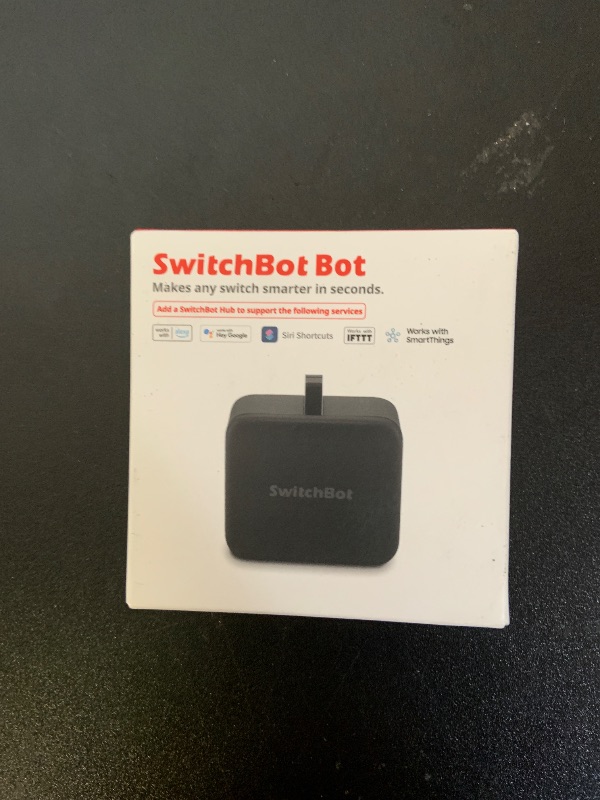 Photo 1 of SwitchBot Smart Switch Button Pusher - Bluetooth Fingerbot for Rocker Switch/One-Way Button, Automatic Light Switch, Timer and APP Control, Works with Alexa When Paired with SwitchBot Hub (Black)
