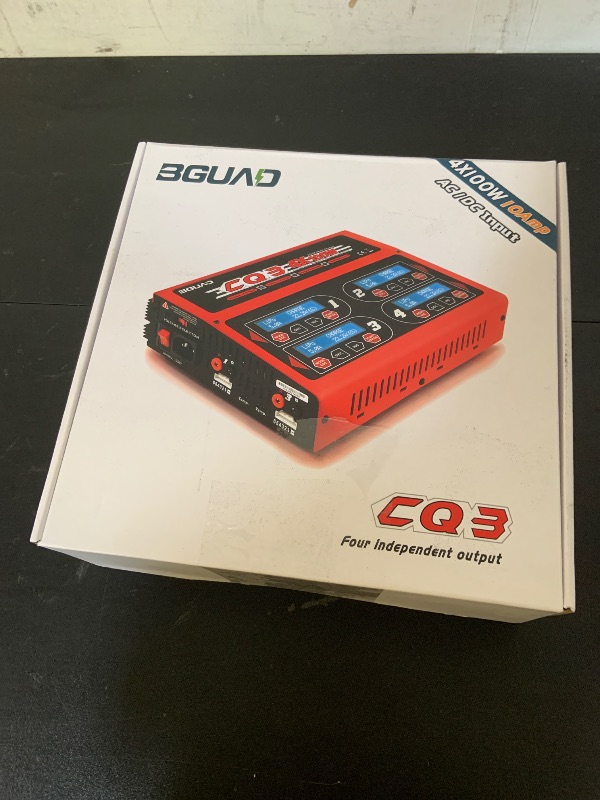 Photo 1 of BGUAD 100Wx4/10Ax4 AC/DC 4 Port RC LiPo Charger Discharger Intelligent Balance Charger Quad Multi-Functions for NiMH NiCd LiHV Pb Batteries for Hobby Rc Car Boat Airplane Racing Drone FPV