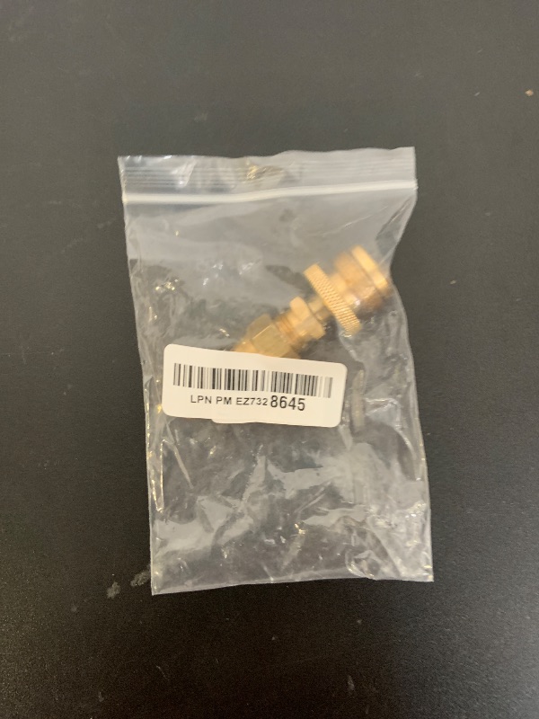 Photo 1 of 1/4" RV Propane Quick Connect Adapter for Propane Hose, Quick Connect Disconnect Kit Fitting Shutoff Valve with Full Flow Plug 1/4" Male Female NPT and with 3/8" Female Flare Conver for RV,Trailer,BBQ