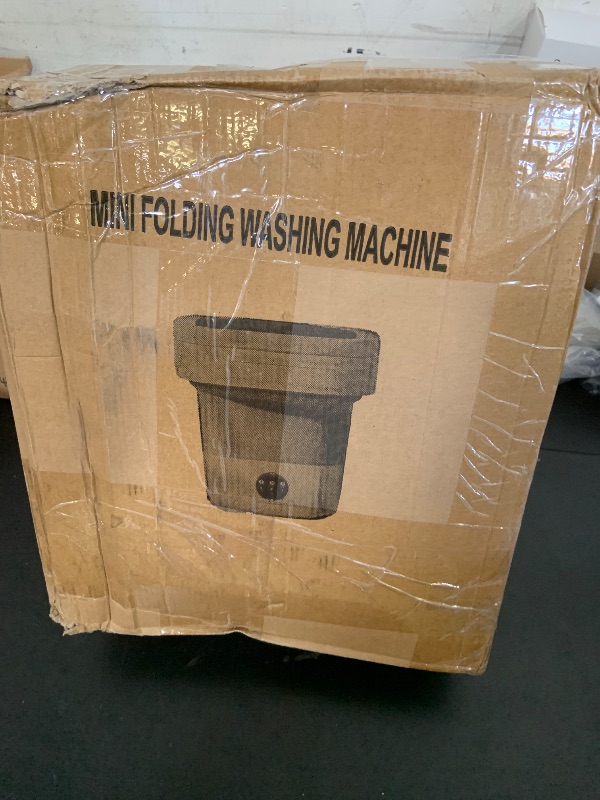 Photo 1 of Portable Washing Machine, 16L Large Capacity Mini Washing Machine, Foldable Collapsible Washer for Travel, Socks, Baby Clothes (Purple)