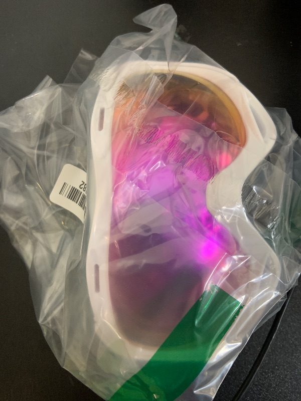 Photo 1 of OutdoorMaster OTG Ski Goggles - Over Glasses Ski/Snowboard Goggles for Men, Women & Youth - 100% UV Protection (White Frame + VLT 13.5% Pink Lens with Full REVO Pink)