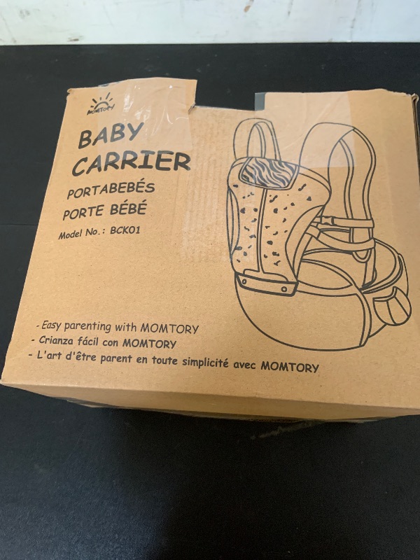 Photo 1 of Baby Carrier, MOMTORY Safety-Certified 6-in-1 Baby Carrier with Hip Seat, Detachable Baby Holder Carrier Newborn to Toddler, Soft Ergonomic Toddler Support Carrier for 7-50lbs- Grey