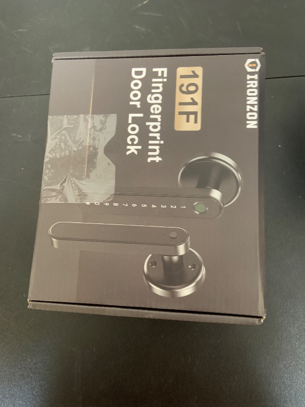 Photo 1 of IRONZON Fingerprint Door Lock Biometric Door Lock with Keypad with Handle for Home Hotel Office Apartment Bedroom