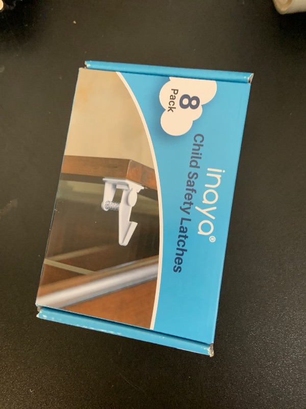 Photo 1 of Inaya Cabinet Locks Baby Proofing - Child Proof Drawer Locks - Child Safety Cabinet Latches with 3M Adhesive Easy Installation - No Drilling or Extra Screws (8 Pack)