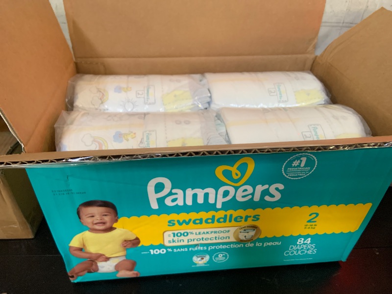Photo 1 of Pampers Baby Diapers - Swaddlers - Size 2, 84 Count, Ultra Absorbent Disposable Infant Diaper