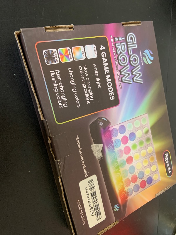 Photo 1 of Glow in a Row Light-Up 4 in a Row Board Game, Strategy Games for Kids Ages 6 and Above, 2 Player Game, Perfect for Kids and Adults Family Game Night