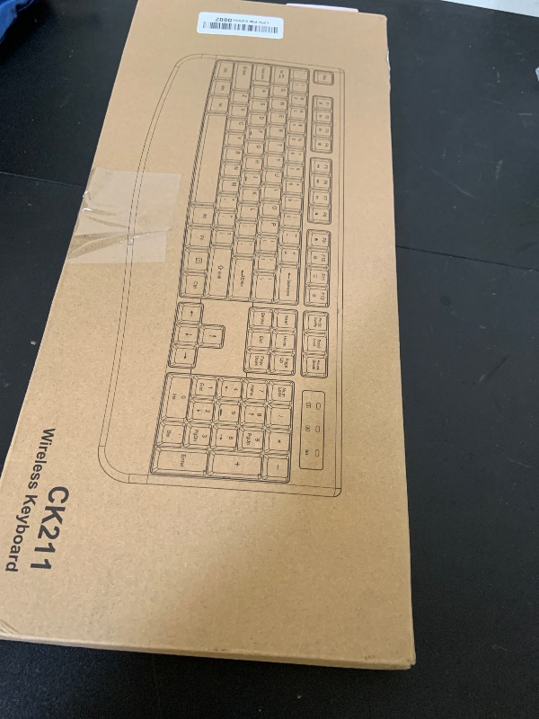 Photo 1 of EDJO Wireless Keyboard, 2.4G Ergonomic Full Size Wireless Computer Keyboard with Wrist Rest for Windows, Mac OS Desktop/Laptop/PC?Black?