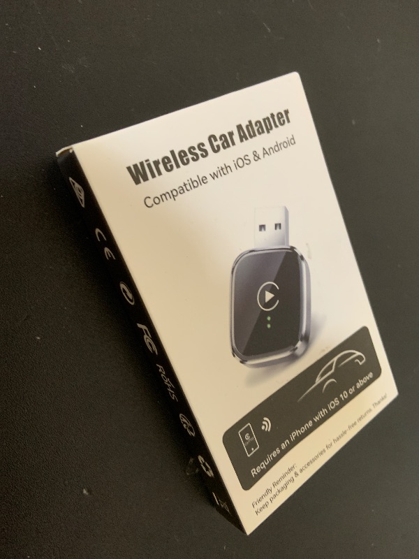 Photo 1 of Redlake Wireless CarPlay Adapter for iPhone 2025 Wireless Apple CarPlay Adapter Mini Size with Cable USB & USB-C/Type-C Plug and Play Stable Connection and No Delay