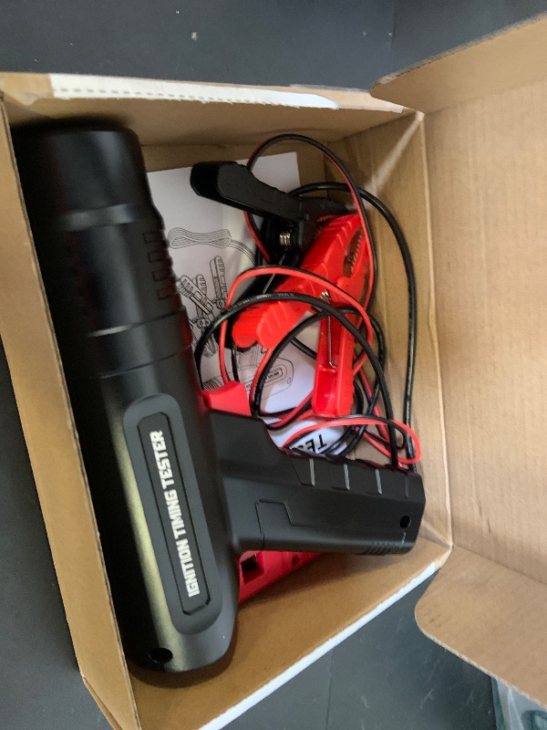 Photo 1 of AUTOOL Timing Light 12V, Engine Timing Gun Strong Flash Lights with Sliding Sensor Clip for Car, Motorcycle, Marine