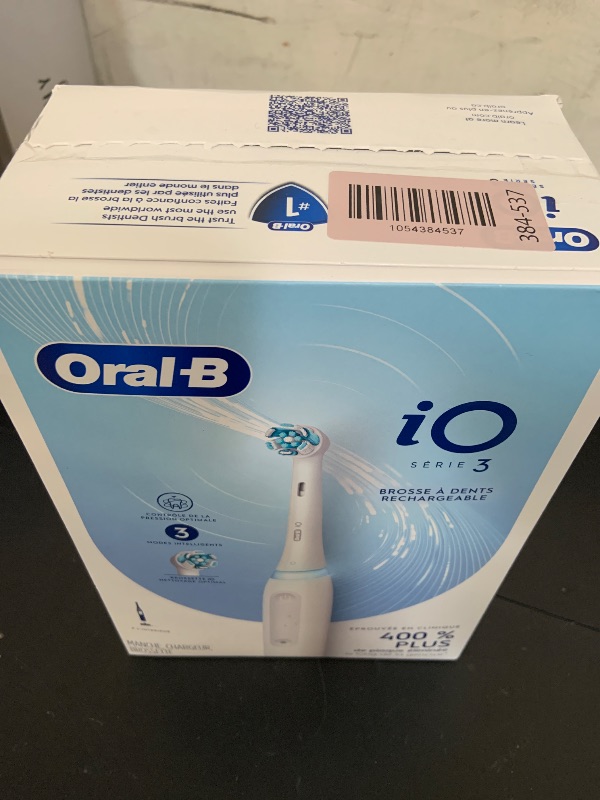 Photo 1 of Oral-B iO Series 3 Electric Toothbrush with (1) Brush Head, Rechargeable, White