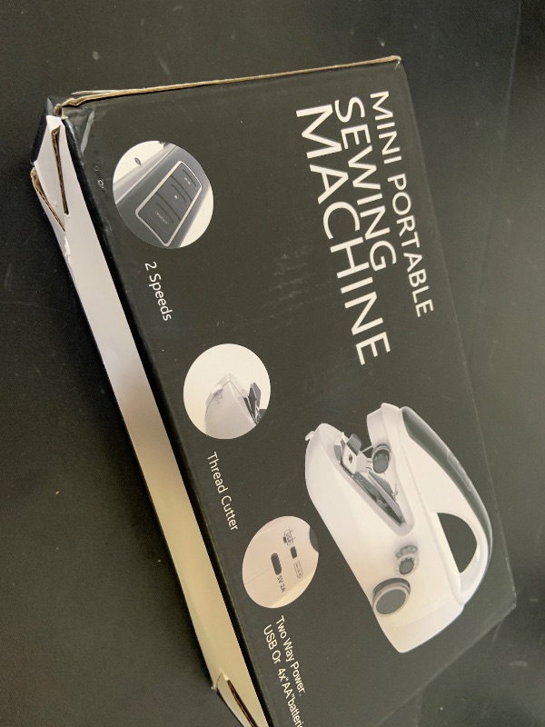 Photo 1 of Handheld Sewing Machine,Portable,Mini Sewing Machine,Easy to Use,Fast Sewing Speed,Suitable for Sewing Clothes,Fabric,DIY Home Machine for Beginners (Grey)