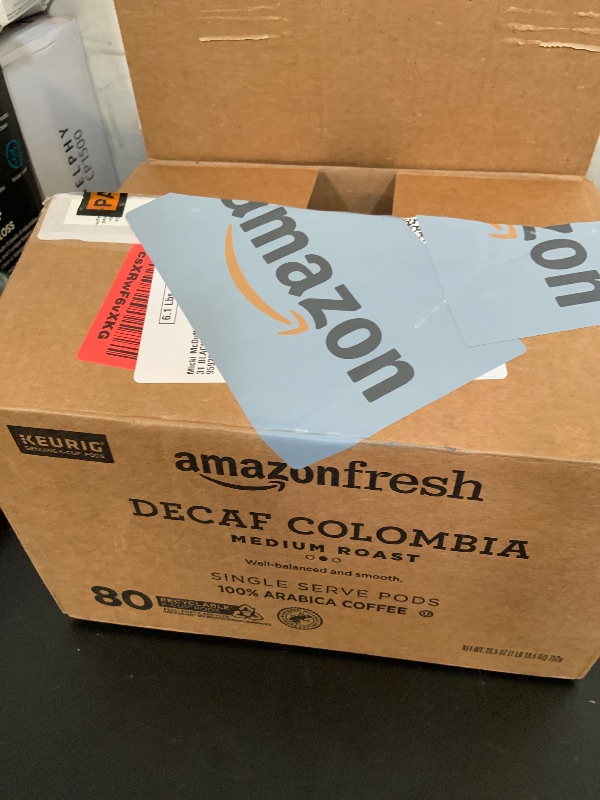 Photo 1 of exp date 12/2026--AmazonFresh  K-Cups, Decaf Colombia Medium Roast, Keurig K-Cup Brewer Compatible