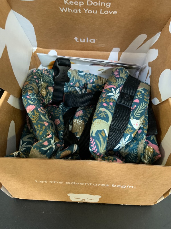 Photo 1 of Baby Tula Breathable Mesh Toddler Carrier 25-60 lbs, Adjustable Ergonomic Carrier w/Multiple Front & Back Carry Positions - Supportive, Hypoallergenic, Breathable - Land Before Tula (Evergreen)
