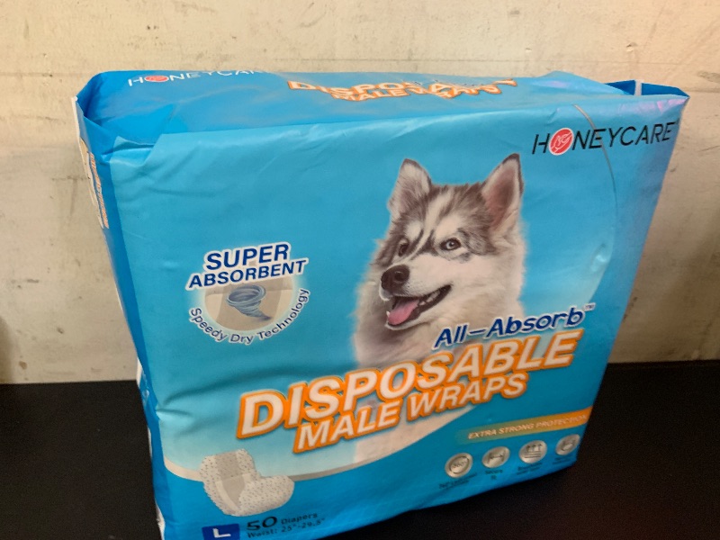 Photo 1 of HONEY CARE All-Absorb A24 Male Dog Wrap, 50 Count, 