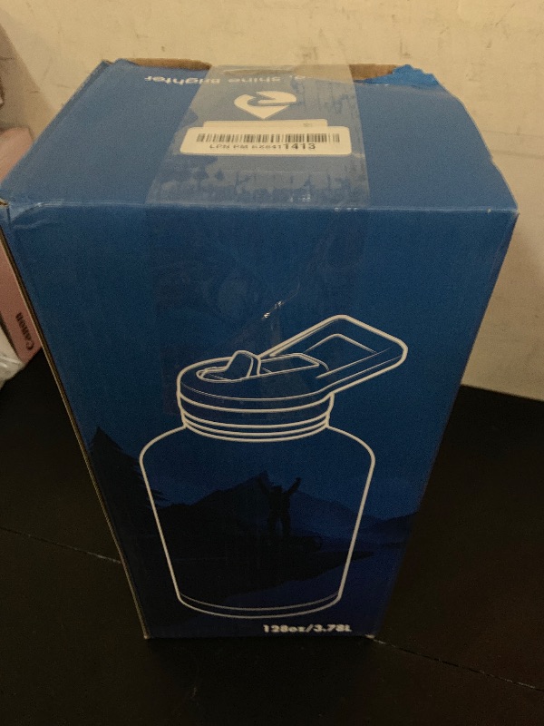 Photo 1 of RAYMYLO One Gallon Water Bottle Insulated, Triple Walled Vacuum Stainless Steel (Cold for 48 Hrs), Leak Proof & Non-BPA, Large Water Flask Jug with Paracord Handle & Straw Spout Lids