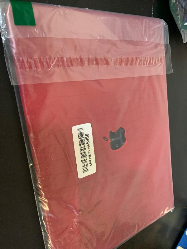 Photo 1 of Funut for MacBook Air 13 Inch Case 2021 2020 2019 2018 Release M1 A2337 A2179 A1932 Touch ID, MacBook Air M1 Cover Crocodile Leather Laptop Hard Shell Case & Keyboard Cover for Mac Air 13 Inch, Red