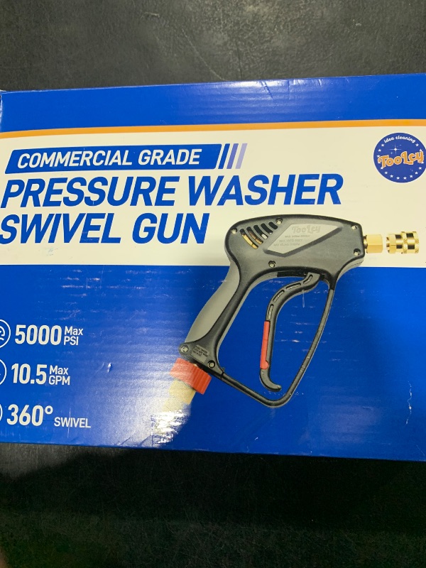 Photo 1 of TOOLCY Pressure Washer Short Gun, Commercial 5000 PSI / 10.5 GPM with Nozzle Tips, 3/8" Swivel USA-NPT Thread x Quick Socket, Sturdy Design for Gas Power Washer